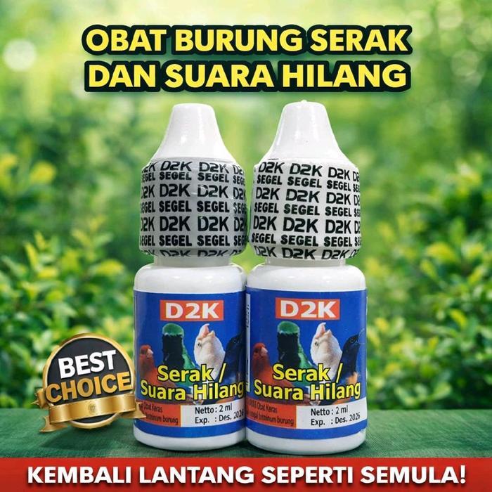 OBAT BURUNG SAKIT PERNAPASAN SUARA SERAK D2K SERAK SUARA HILANG ORIGINAL