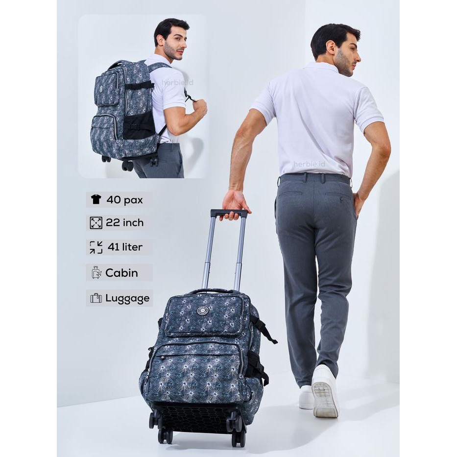 (Good) TAS RANSEL TROLI OXFORD BARLEY ORIGINAL KABIN RODA IMPORT