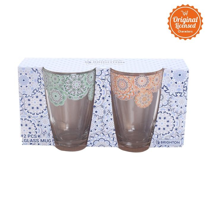 (Good) Gelas Brighton Glass Mug Set isi 2 pcs