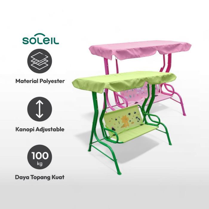 AZKO Soleil Kursi Ayun Anak Swinging Chair Bangku Ayunan Outdoor Furniture Tempat Duduk Ayun Hijau