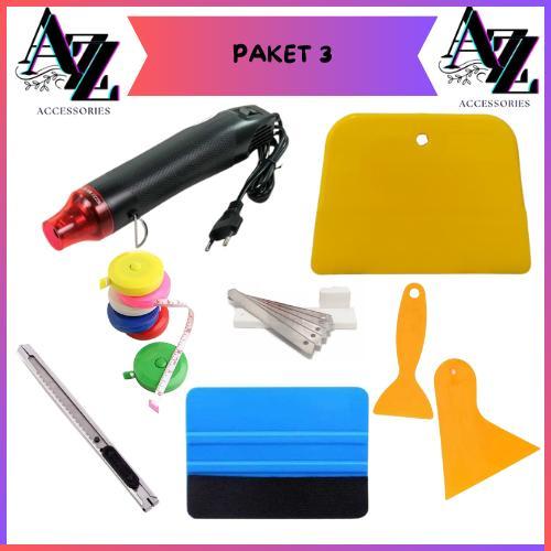 kencana 1 Paket Lengkap Alat Pasang Stiker Skotlet Kaca Film Mobil Motor Mesin Pemanas Stiker Blower