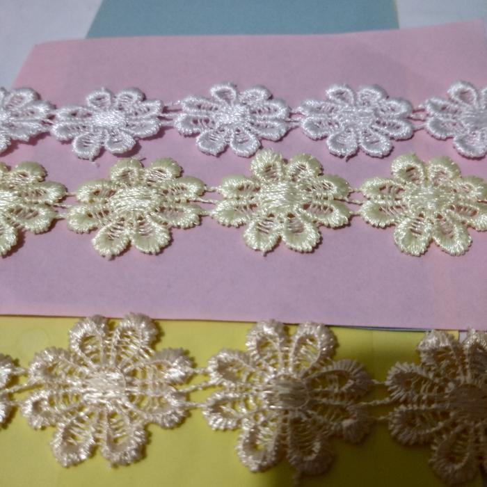 renda bunga bordir meteran