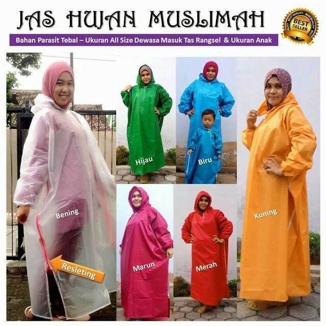 Promo  Jas Hujan Muslimah /Mantel Gamis Produsen