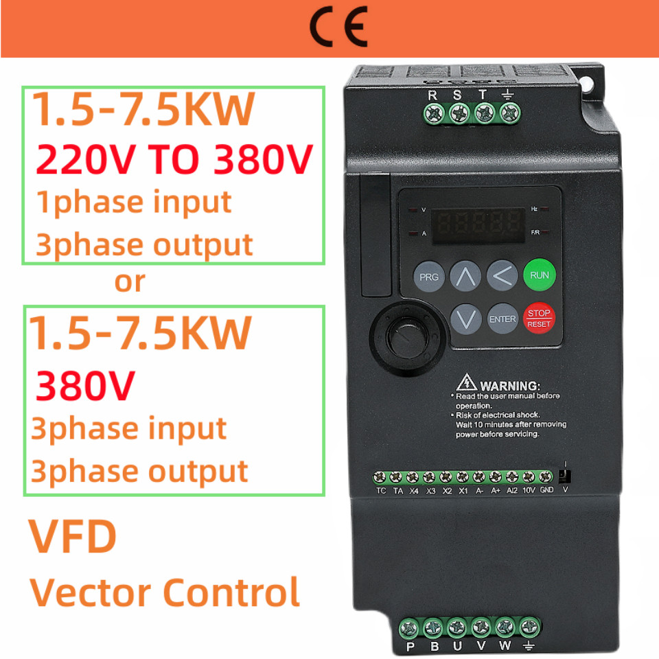 220V TO 380V Economical VFD Variable Frequency Drive Converter
