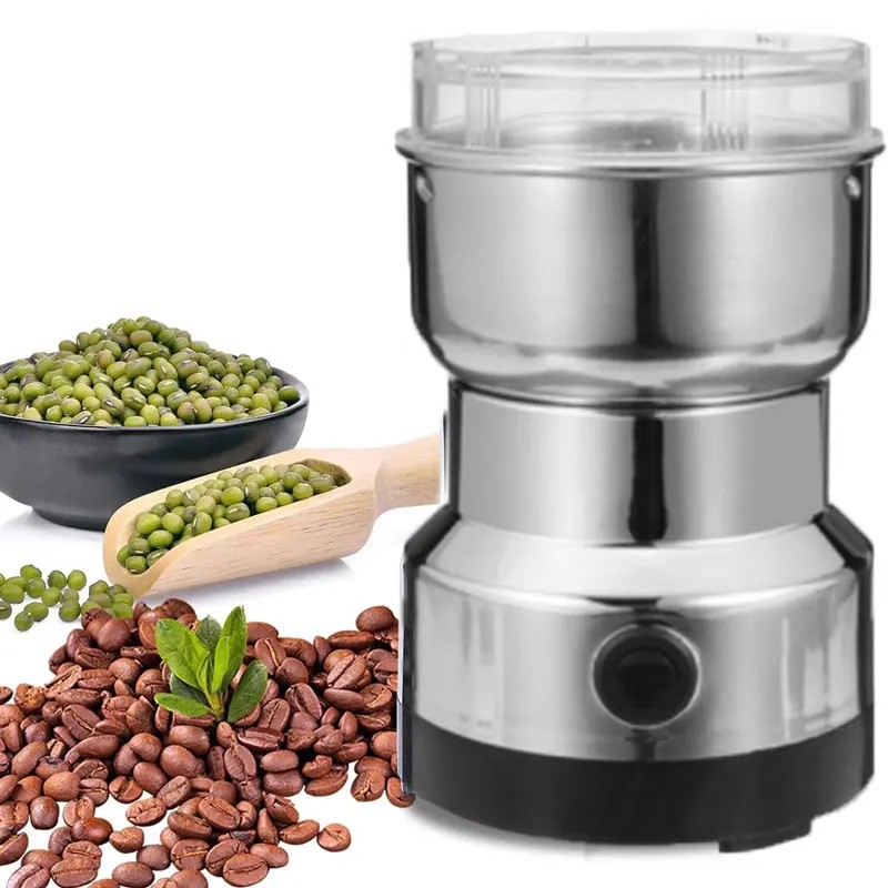 Electric Coffee Grinder Stainless Steel Coffee Grinder Kitchen Grain Nut Bean Spice Grinder