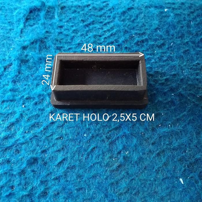 karet kaki/tutup besi holo 2,5x5 cm