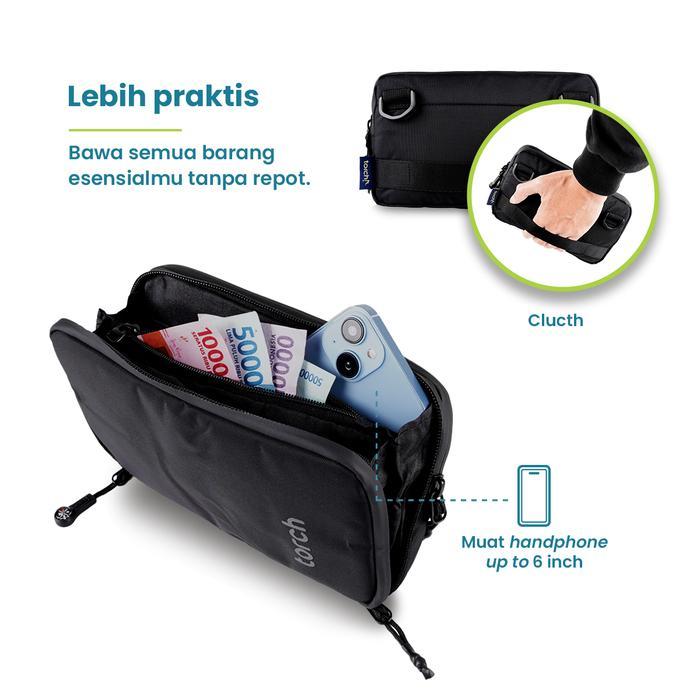 zzaj- Torch Sling Bag Cluth Utility Pouch - Tas Selempang Dompet Hp Inje