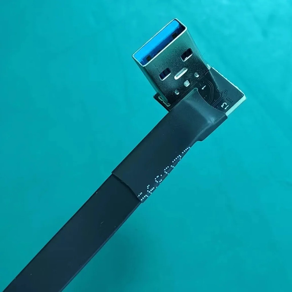 ADT-LINK USB 3.0 EXTENSION FLAT DATA CABLE MALE TO FEMALE DATA FLEXIBLE RIGHT ANGLED EXTENDER CORD