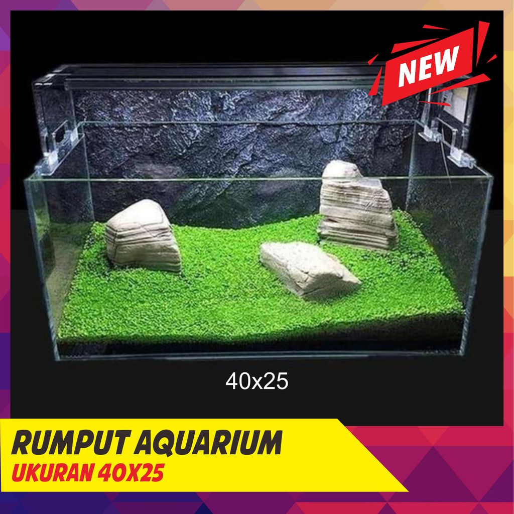 Rumput Sintetis Aquarium 40x25, Rumput Aquarium 40x25 , Hiasan Rumput Dasar Aquarium, Rumput Aquariu