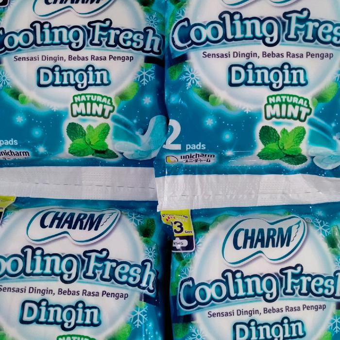 qgk4- 2 Renceng Atau 12 Sashet Charm Cooling Fresh Per Sashet Isi 2Pads Pembalut Charm