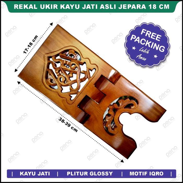 Sedia Rekal Alquran Model Ukir Jepara Bahan Kayu Jati - Rehal Al Quran Meja Alquran Ngaji Hadiah