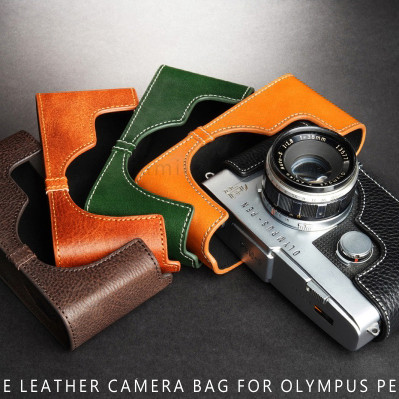 handwork Photo Camera Genuine leather cowhide Bag Body BOX Case For Olympus PEN-F PENF PEN-FT Protec