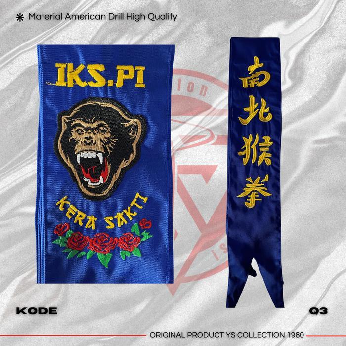 sabuk biru bahan drill ikspi sabuk ikspi biru sabuk iks pi kera sakti sabuk kera sakti biru Siap