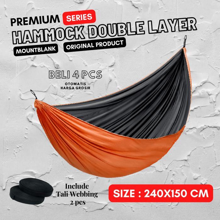 Eiger - Ayunan Hammock Double Layer + Webbing Tubular Mountblank Original