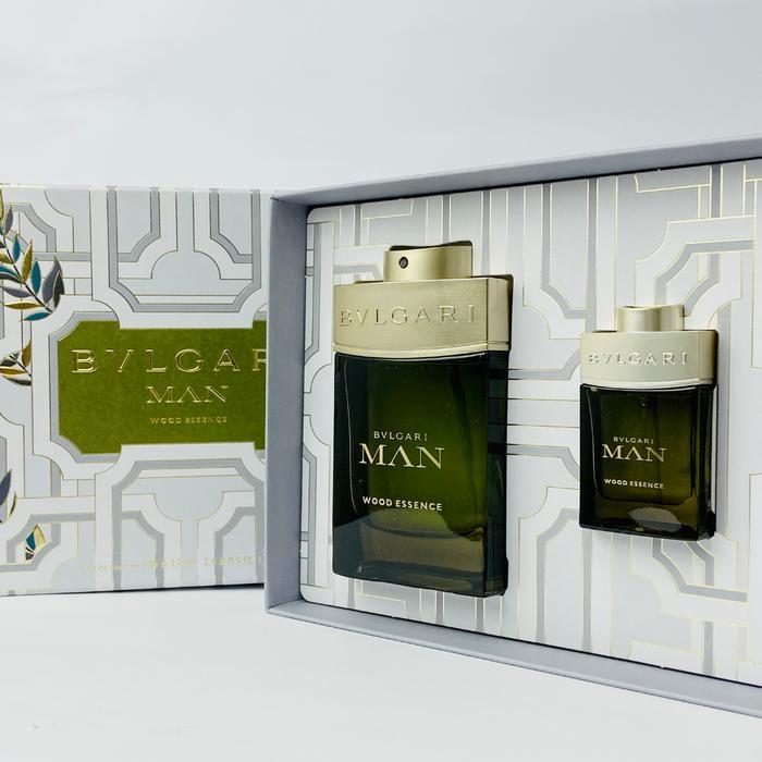 Terlaris Bvlgari Man Wood Essence Travel Set (Parfum Pria) Gratis Ongkir