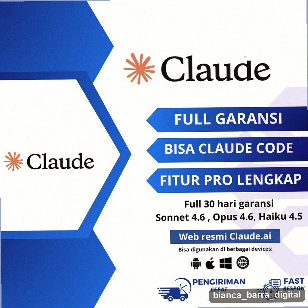 Claude AI Pro Instan 1 Bulan Claude Code Jaminan Aman
