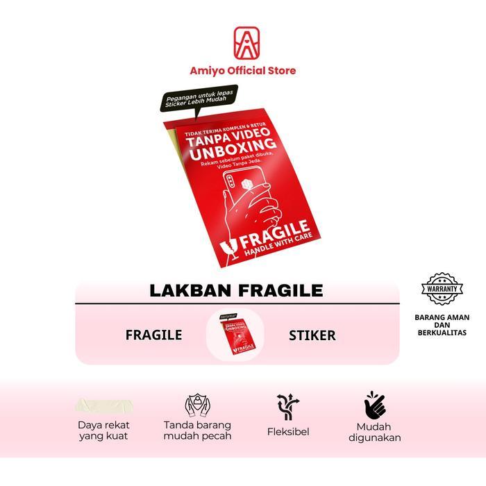 Stiker Wajib Video Unboxing Sticker Fragile Unboxing Per Lembar