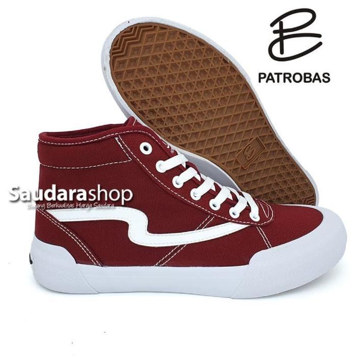 sepatu Patrobas Ivan High Maroon / Patrobas Ivan Maroon High /Patrobas