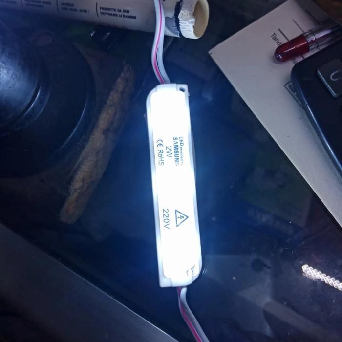 NEW led module 3 mata Samsung 220V warna putih