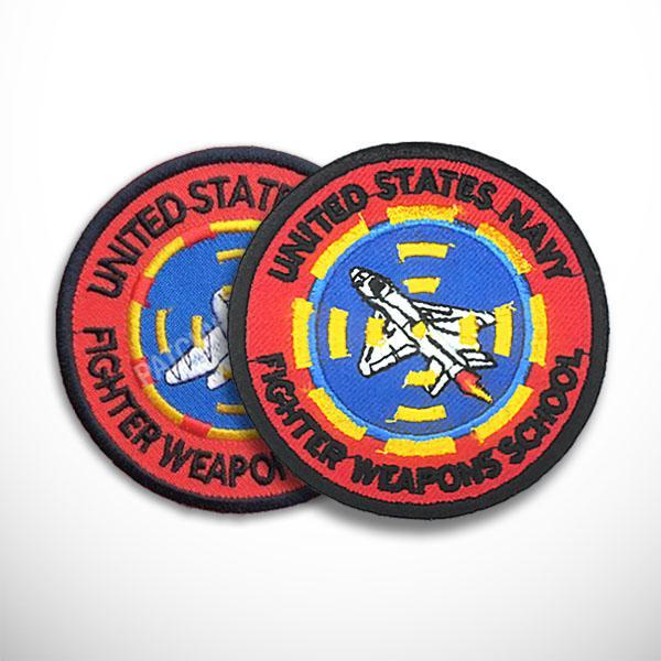 Patch Fighter Weapon School US Navy Aviator Advance Training Program Bordir Logo Emblem Insignia