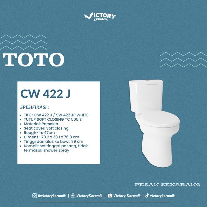 CLOSET DUDUK TOTO / KLOSET DUDUK TOTO CW 422 J PUTIH
