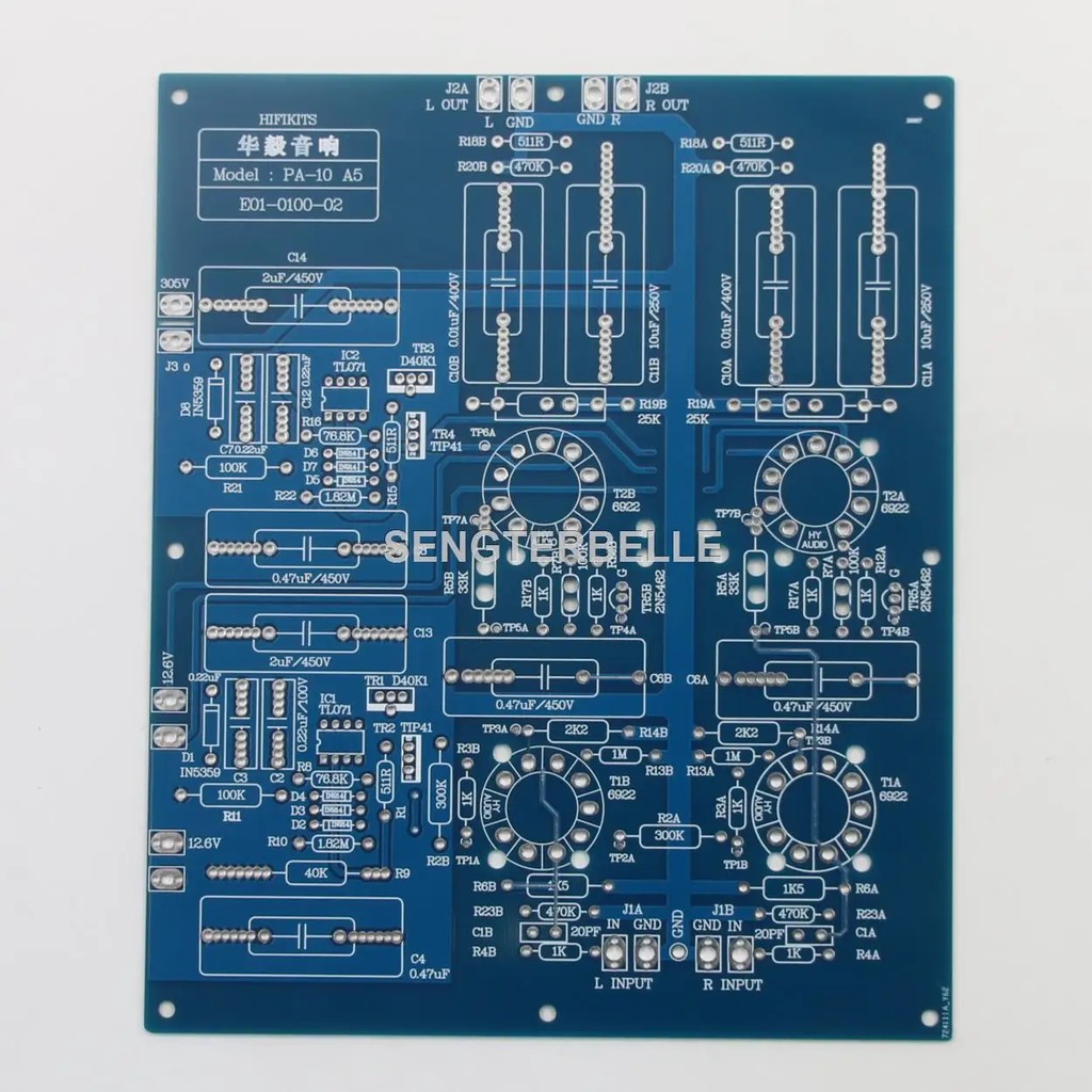 HiFi ARC SP-10 Tube Preamplifier Board Kit Stereo 6922 Tube PreampPCB PCB+Resistance
