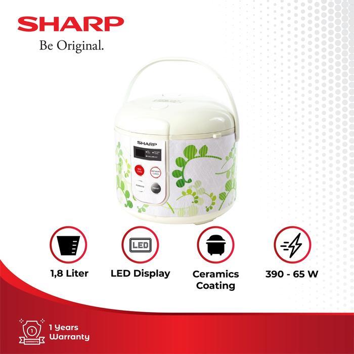 Sharp Cookwear Ks-T18Tl-Gr Touch Panel Rice Cooker Green 1.8L 390 Watt