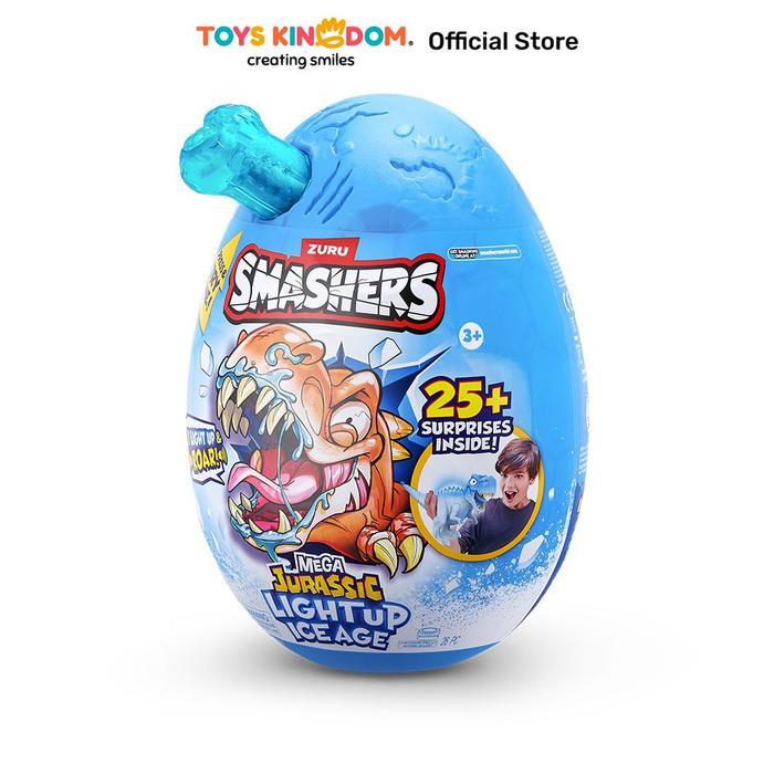 Ada Stok Toys Kingdom Zuru Set Smashers Dino Mega Jurassic Light Up Ice Age S1 Random Mainan Dino