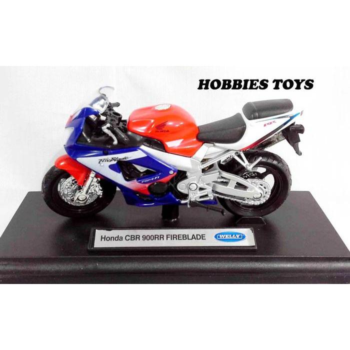 Diecast Motor Sport Welly Nex Skala 1/18 Honda CBR 900RR Fireblade