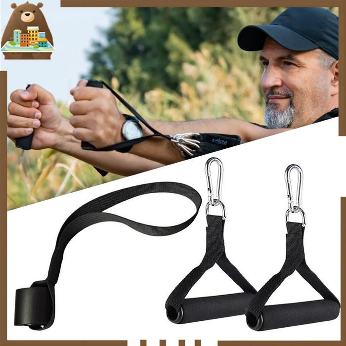 3pcs/Set Tali Tricep Gym Handle Tarik Door Anchor Grip Fitness Gym Resistance Band Pegangan Gym Tali