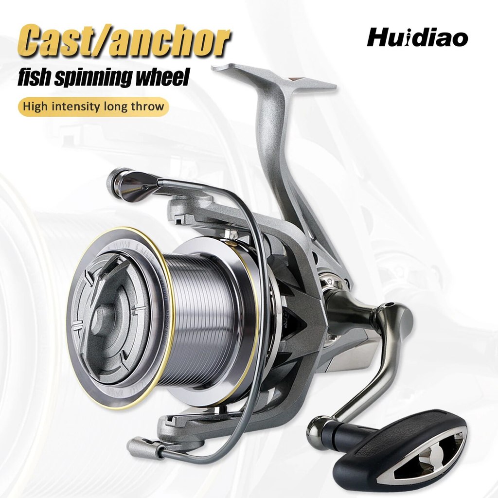 Huidiao Stainless Steel Bearing Spinning Fishing Reel 8000 9000 10000 12000 14000 25KG Powerful Reel