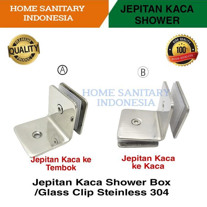 TOTO indonesia Jepitan kaca Shower Box Glass Clamp Engsel Kaca Shower kamar mandi Steinless 304