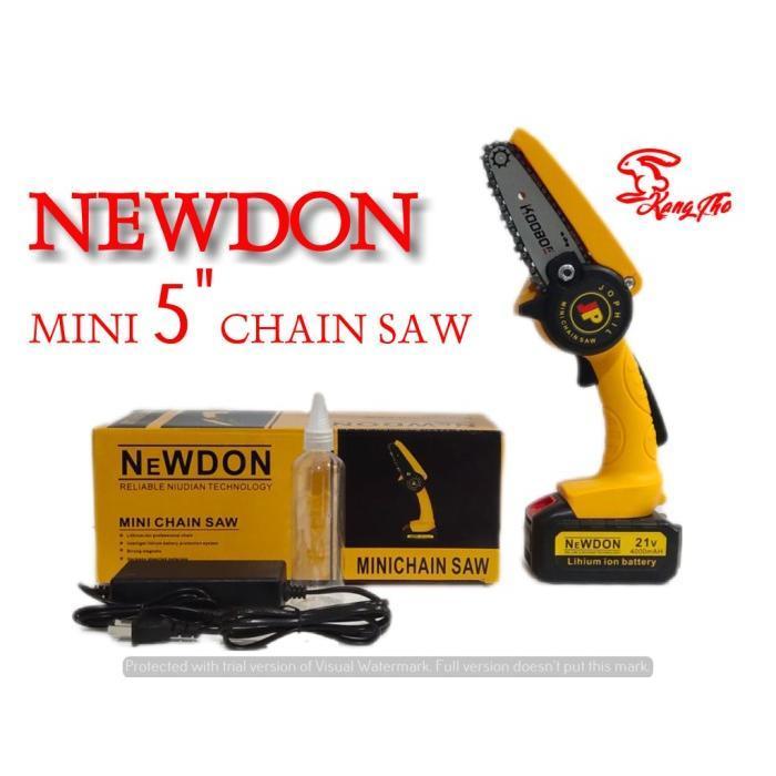 Chain Saw Cordless Mini Chain Saw Gergaji Kecil Battery Gergaji Mesin