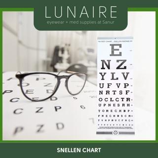 Snellen Chart / Kertas Tes Mata Rabun Jauh / Snellen Cart Manual