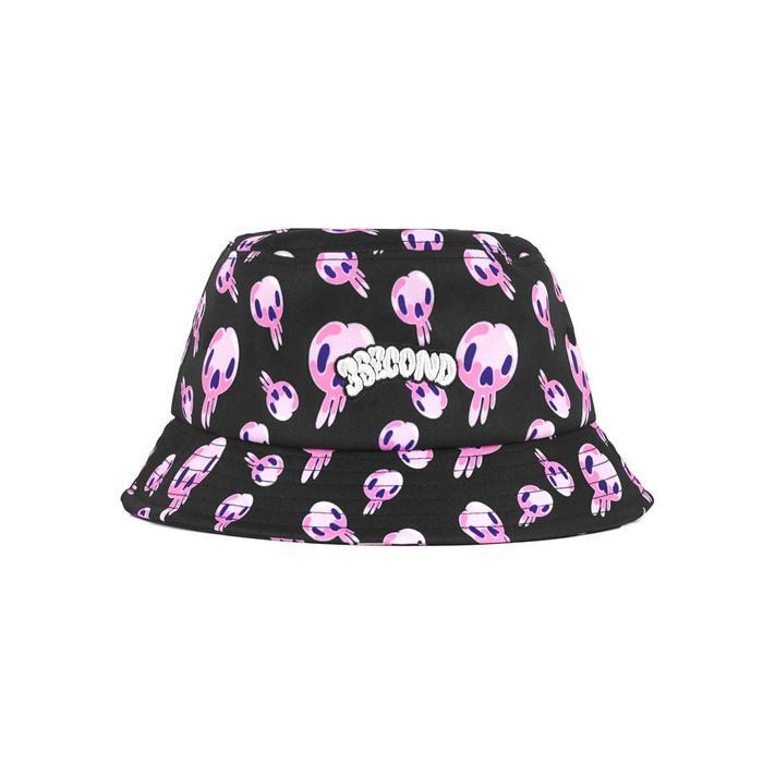 3Second x Muklay Bucket Hat Printed Character C131223 Topi Bucket Cap - Black