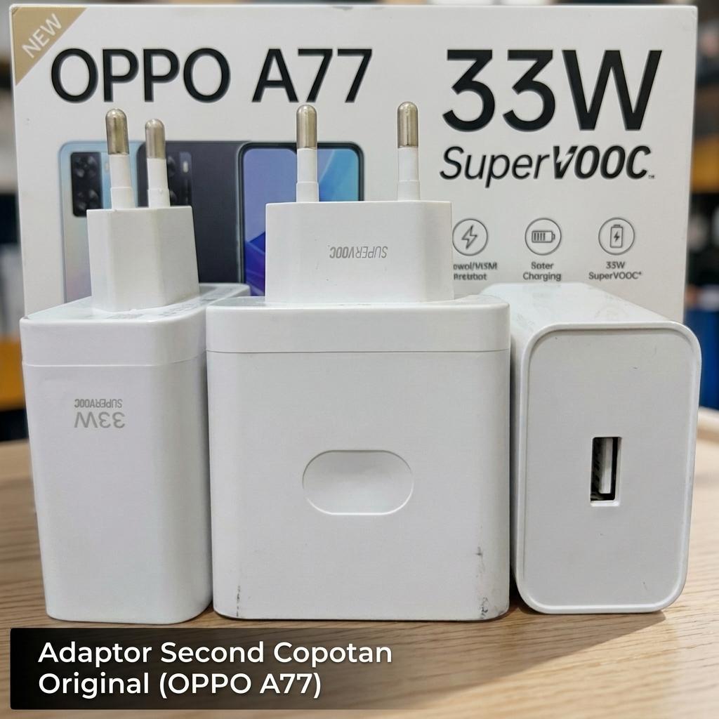 Charger OPPO VCB3HDEH Ori Second SuperVOOC 33W Fast Charging 5-11V 3A Untuk OPPO A77