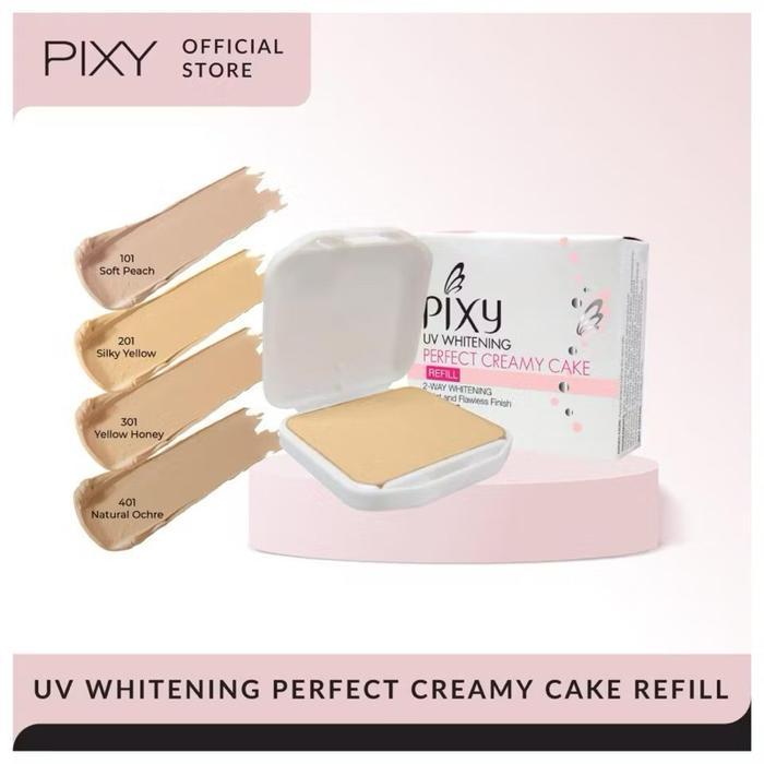 Original Pixy Uvw Perfect Creamy Cake Refill Refill Bedak Basah Bedak Basah Fondation Alas Bedak