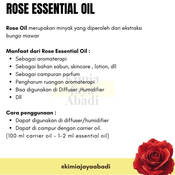Pure Rose Essential Oil / Rose Oil / Minyak Atsiri Mawar 500 ML MURNI