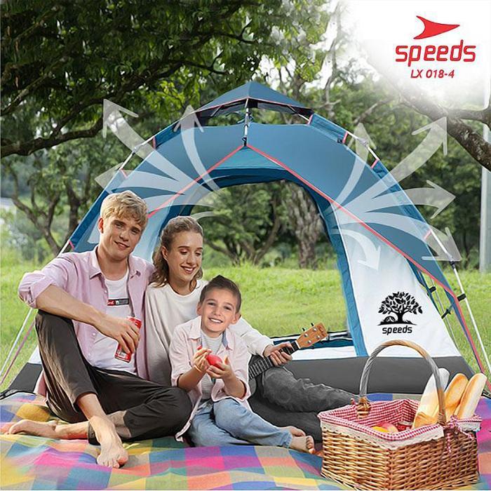 Jual Speeds Tenda Camping Tenda Kemah Speeds 3-4 Orang Lipat Portable Tenda Otomatis Tas 018-4