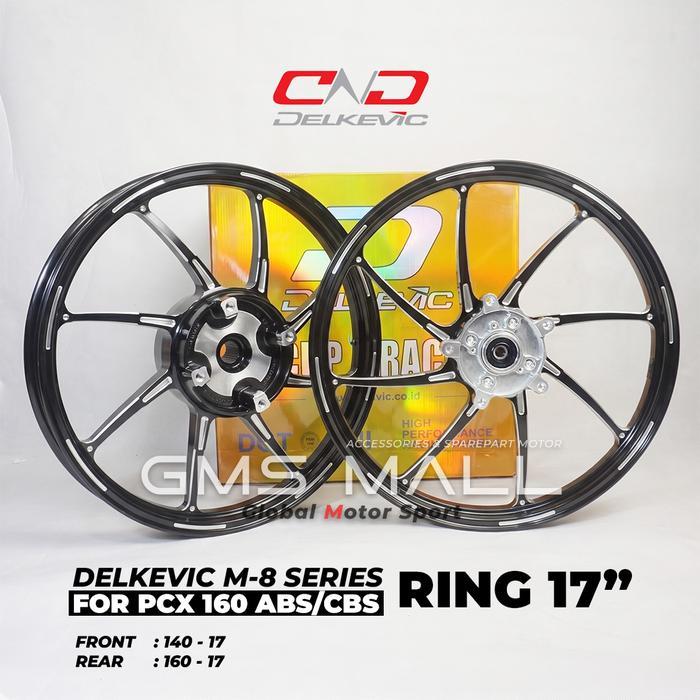 Velg Racing Delkevic M8 Series Ring 17 Honda PCX 160 ABS CBS Velg Delkevic PCX 160 - BLACK, PCX 160 