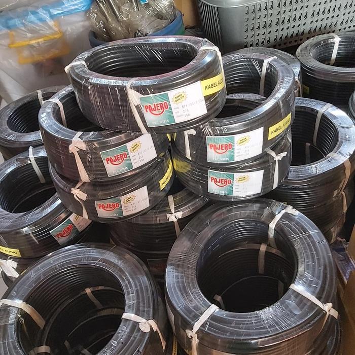 CAHYAELEKTRIK" KABEL LISTRIK 2X2,5 SERABUT 2X2.5 HITAM 25 METER