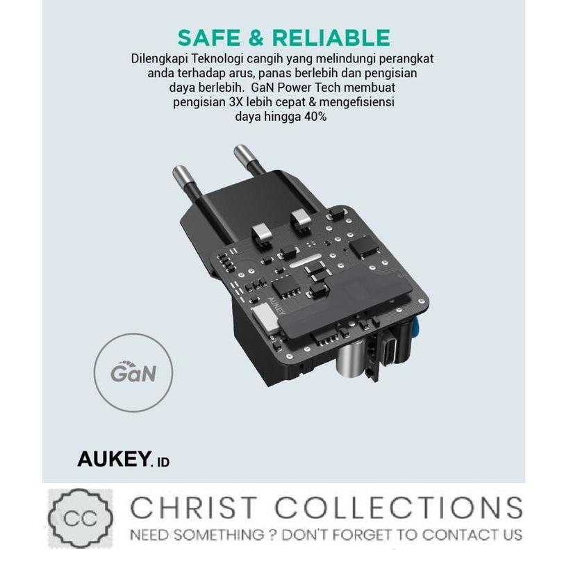 Diskon Aukey Kepala Charger 20W Fast Charge Port Type C Iphone 12 & Android Original