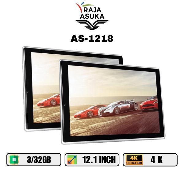 Asuka AS-1218 12” Headrest Android 3/32GB atau 4/64GB - Clip On, Garansi Resmi - AS-1218 3/32