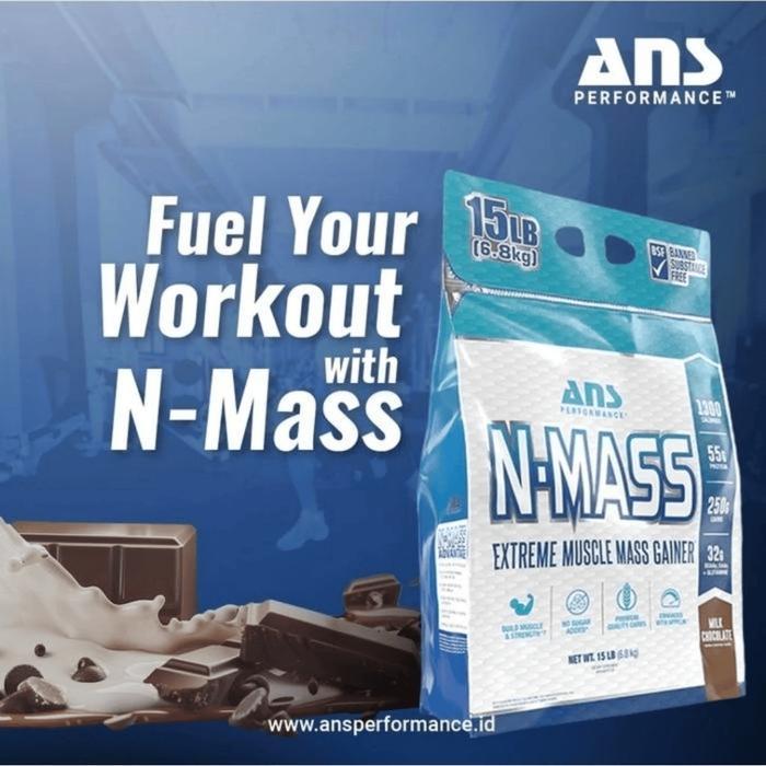 Original ANS N-MASS N MASS Nmass Weight Gainer 15 lbs lb 15lb Susu Protein Bulking