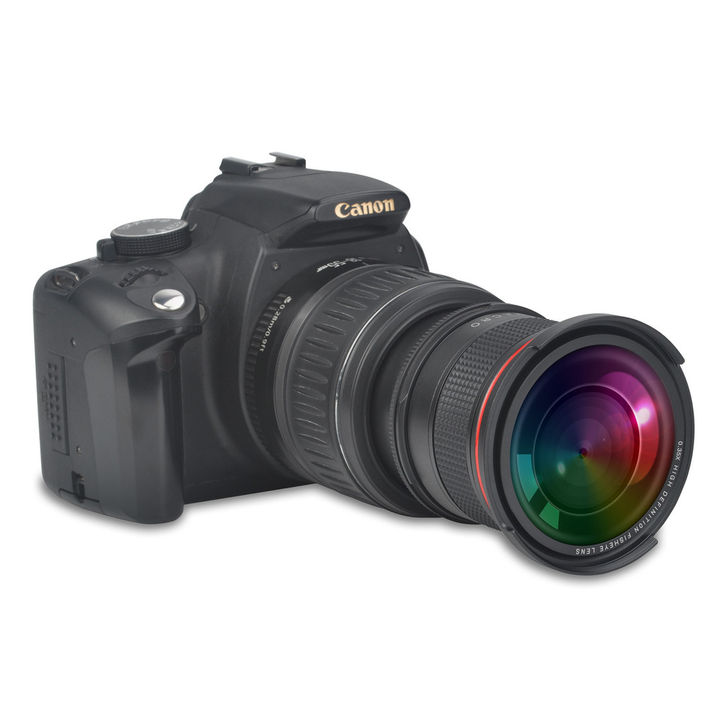 58MM 0.35X Fisheye Wide Angle Lens wMacro Portion for Canon DSLR Cameras EOS Rebel 70D 77D 80D 90D