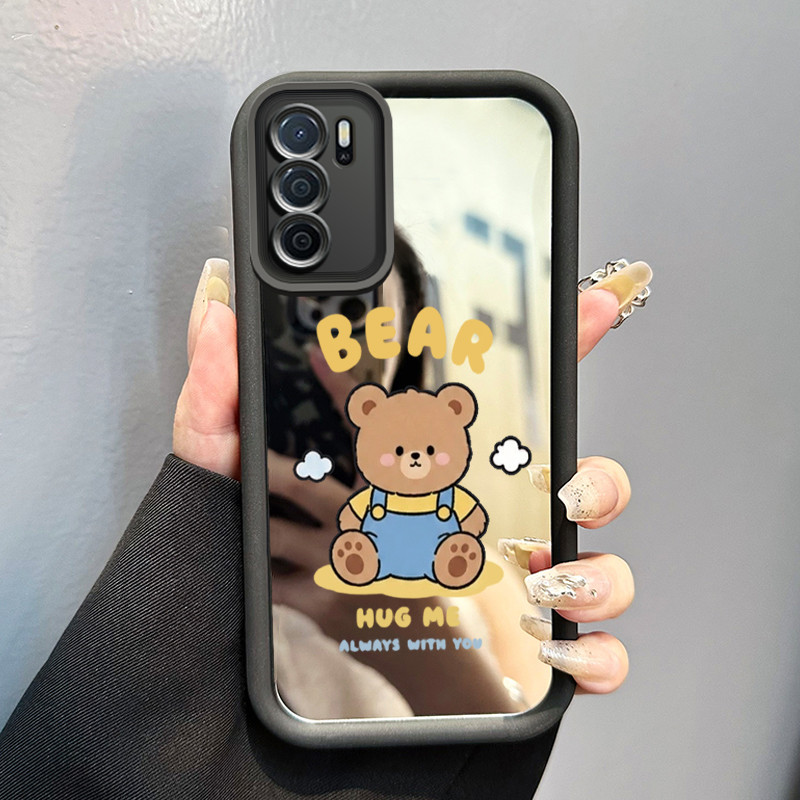 Casing Hp OPPO A16 OPPO A16s OPPO A54s Case Beruang dengan celana gantung Kasing Silikon Affordable 
