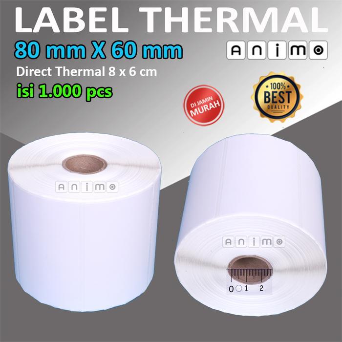 Label Thermal 80X60 - Barcode Thermal 80 X 60 Mm - Direct Thermal 80 Mm X 60 Mm - Stiker Thermal 8 X