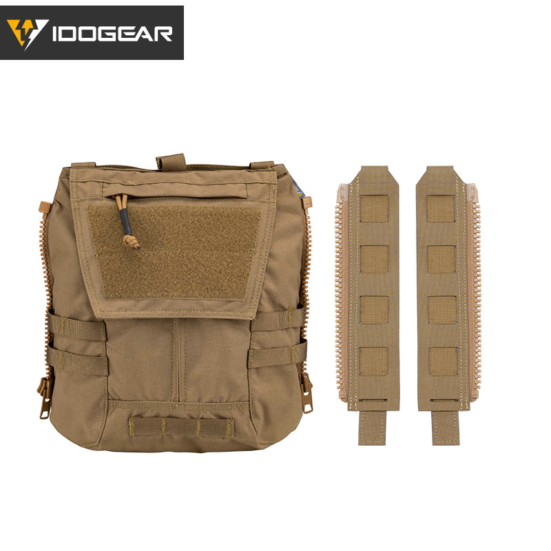 IDOGEAR Tactical Panel Zip on Pouch Backpack Plate Carrier Bag for CPC AVS JPC2.0 Vest With