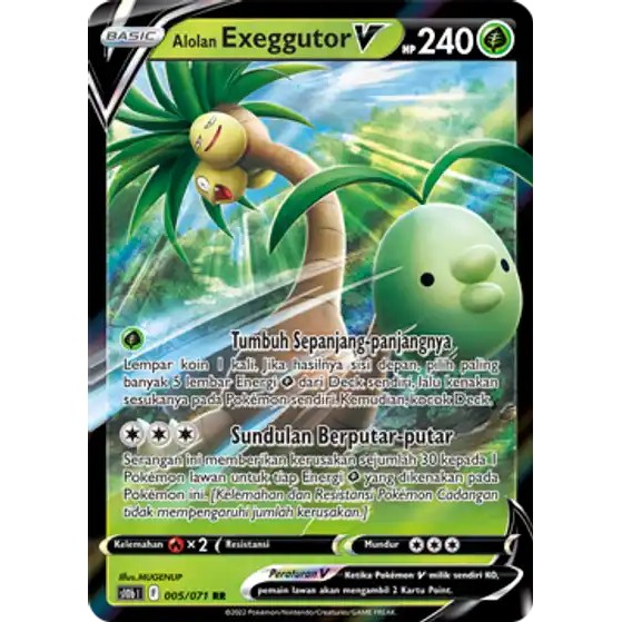ID Alolan Exeggutor V 005/071 S10b  Pokemon GO | Kartu Pokemon TCG | KartuRR