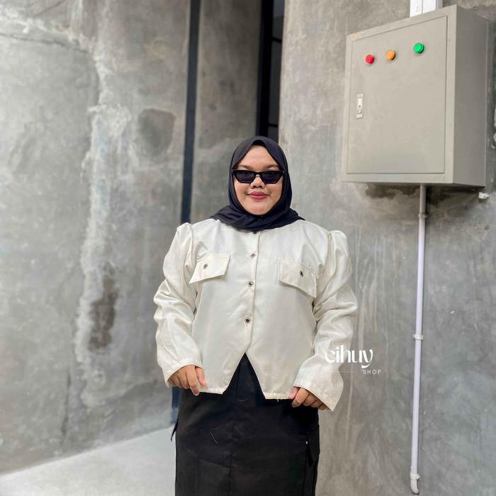 [Cihuy] Biya Blazer Wanita Kekinian Bigsize Jumbo Wanita Cardigan